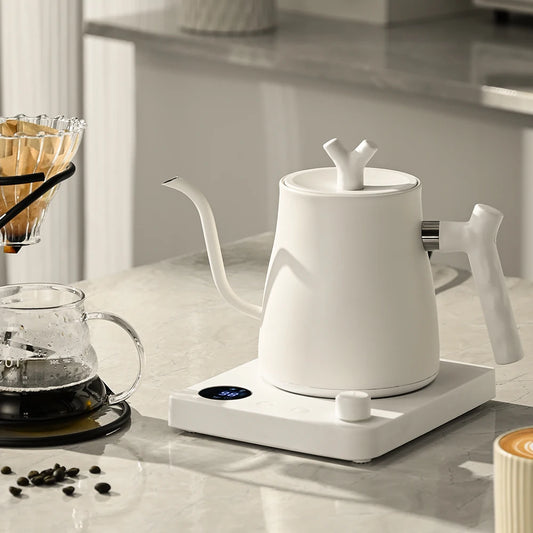 Smart Pour-Over Kettle – 1000ml Electric Gooseneck with LED Temp Display for Coffee & Tea