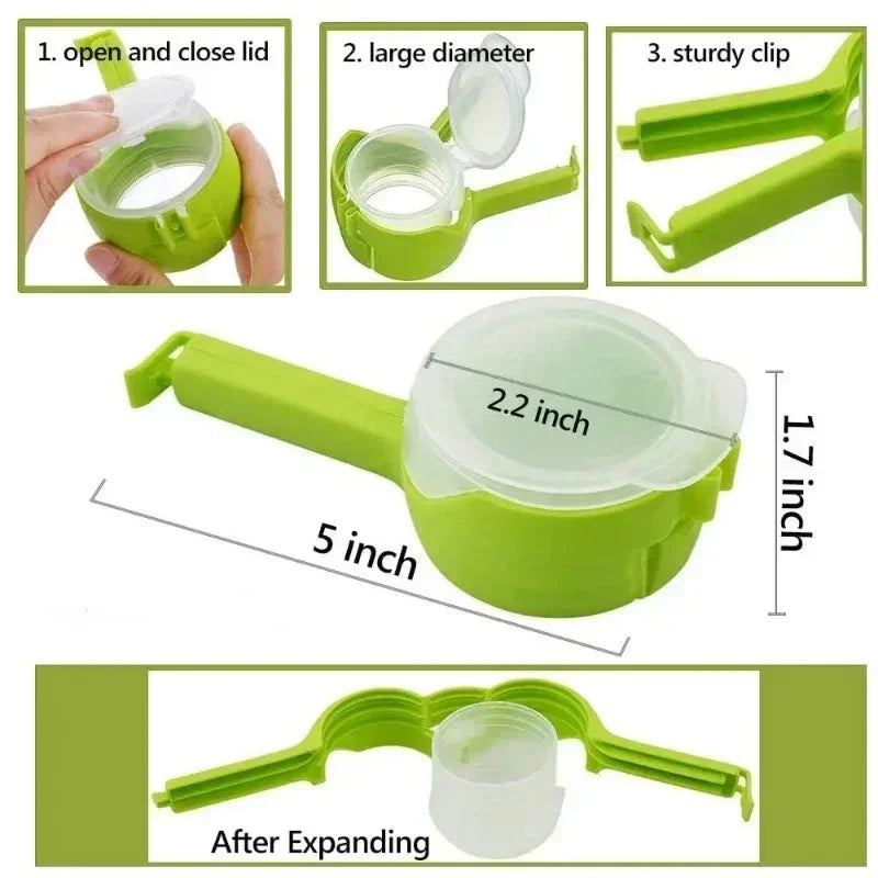 Chip Bag Sealer Clips with Spout – 4-Pack Kitchen Food Storage Solution