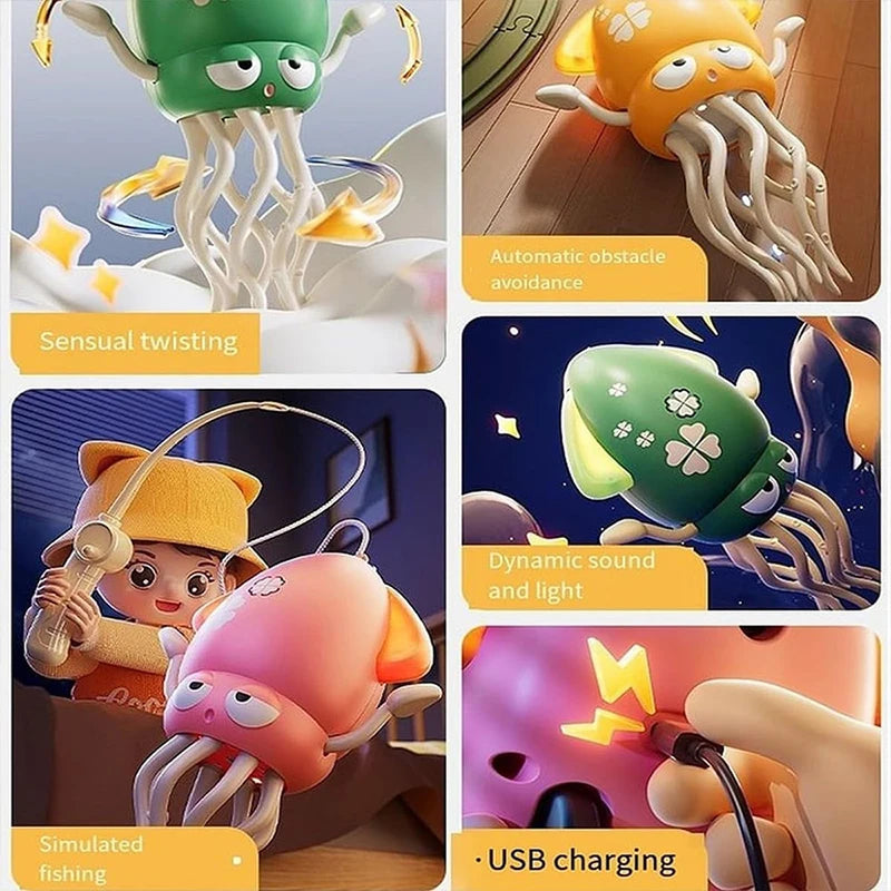 Interactive Octopus Toy with Music & Lights – Baby Crawling Companion with Obstacle Avoidance