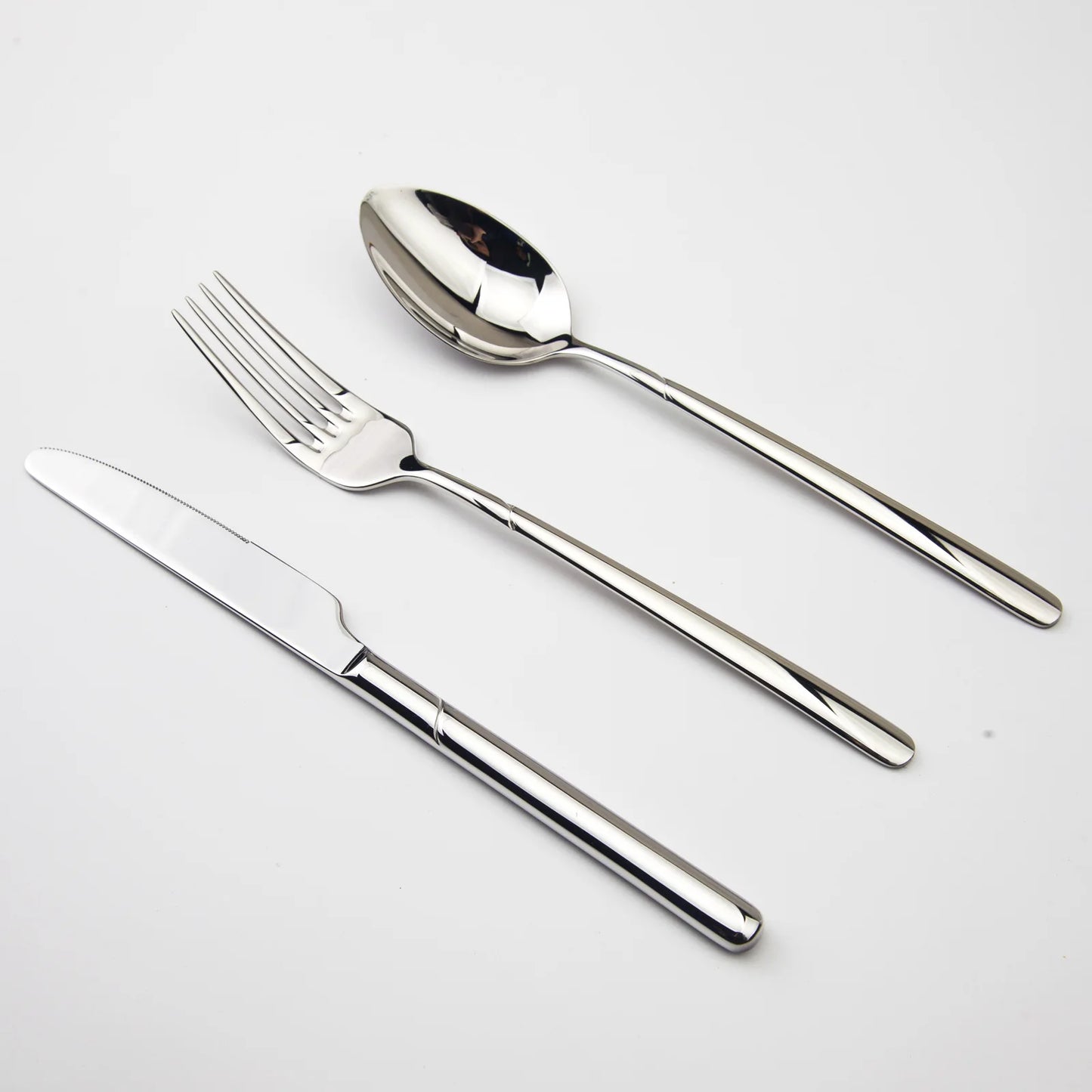 Elegant 24Pcs Stainless Steel Cutlery Set – Cozy Zone Luxury Tableware with Knives, Forks & Spoons