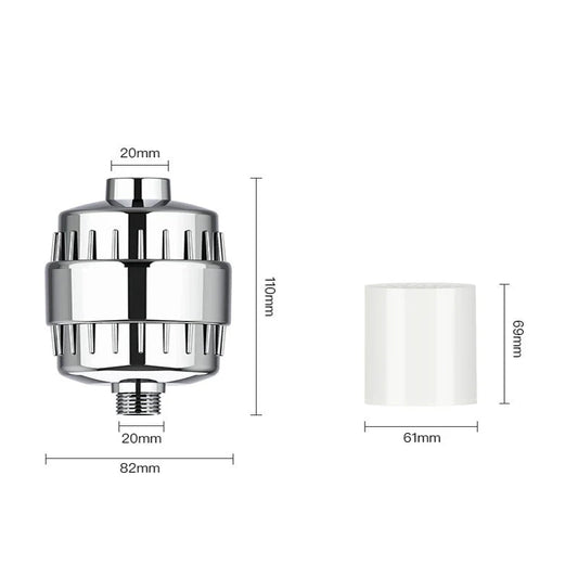 Hard Water Shower Head Filter | Removes Chlorine & Softens Skin – 20 Stage"