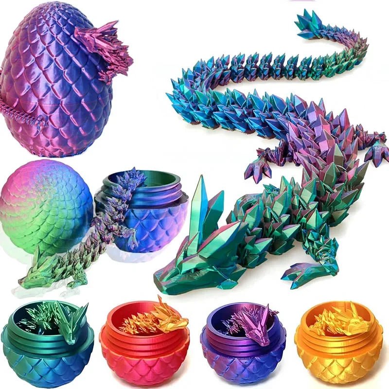 Mini giocattolo a forma di uovo di drago 3D: divertente, articolato e da collezione 