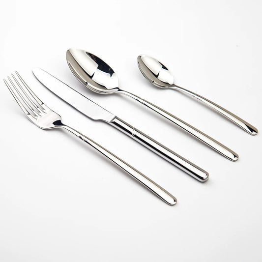 Elegant 24Pcs Stainless Steel Cutlery Set – Cozy Zone Luxury Tableware with Knives, Forks & Spoons