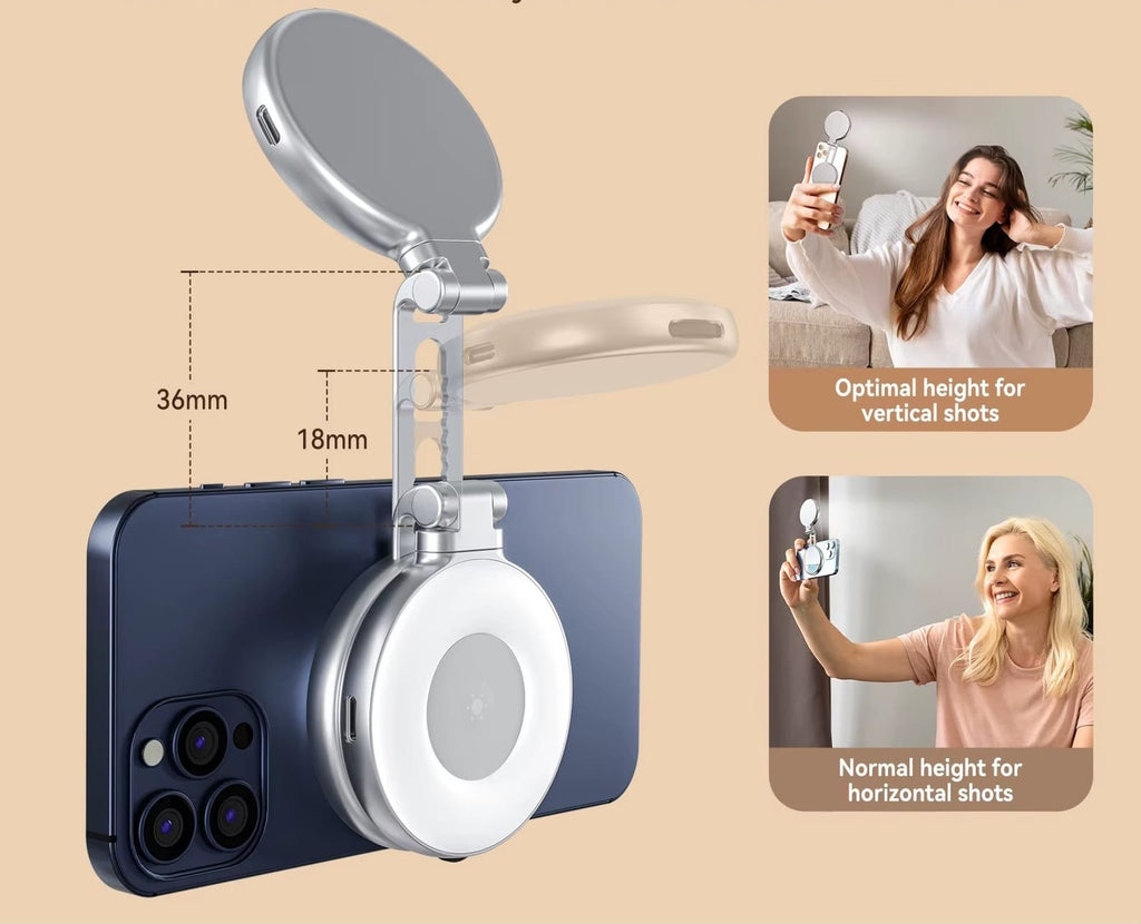 GlowClip™ Selfie Light para iPhone e Android
