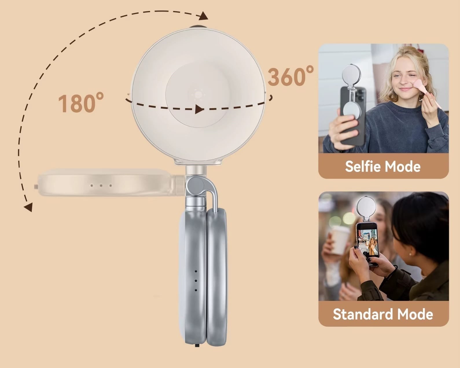 GlowClip™ Selfie Light para iPhone e Android