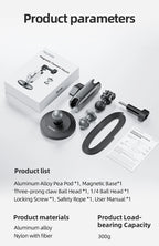 360° Magnetic Action Camera Mount | For GoPro, Insta360, DJI & Phones
