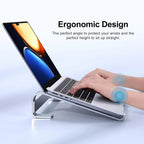 Aluminium Laptop Cooling Stand – Adjustable Desk Riser