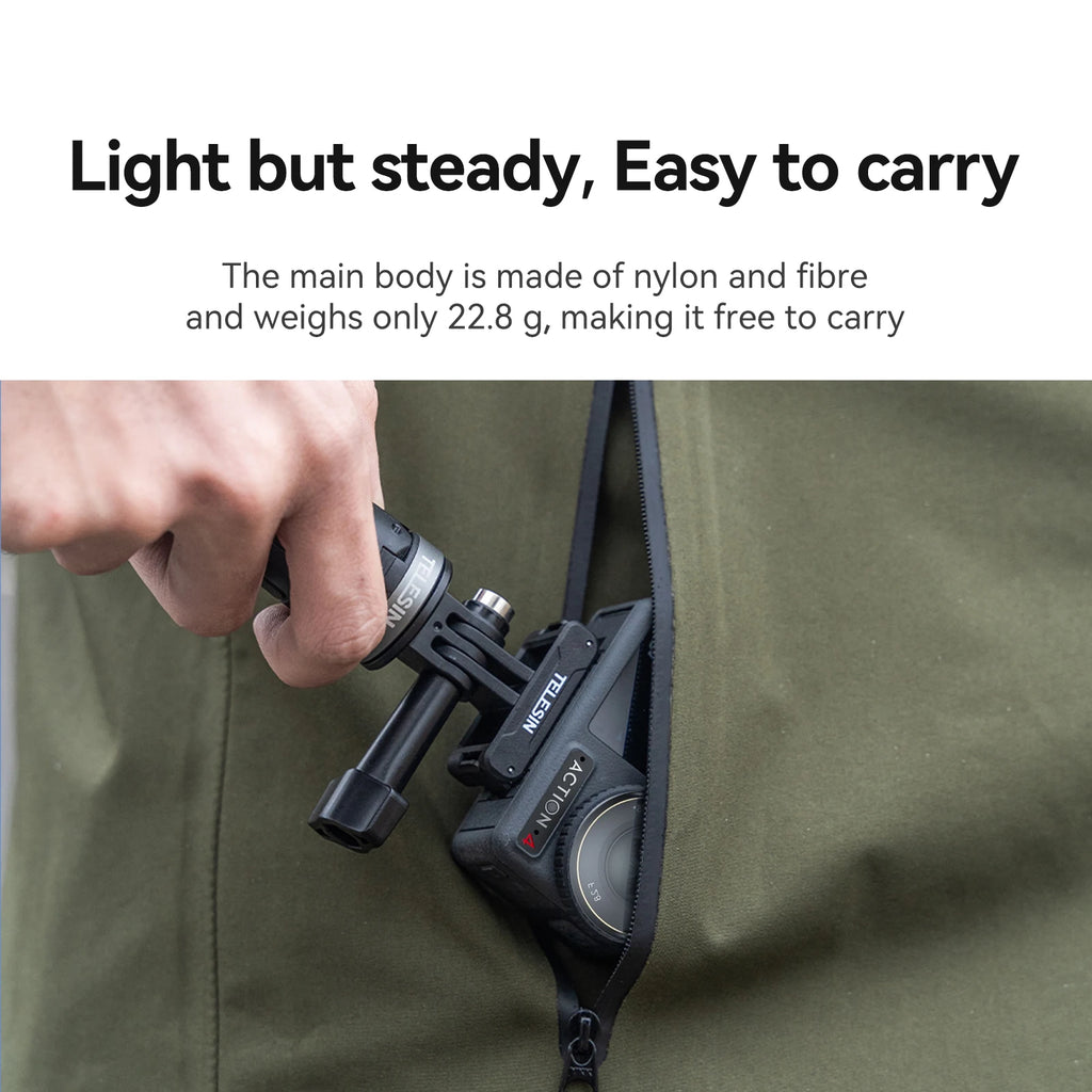 Magnetic Two-Claw Adapter for DJI Action 3/4/5 Pro – Universal 1/4" Mount