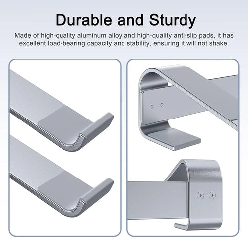 Aluminium Laptop Cooling Stand – Adjustable Desk Riser