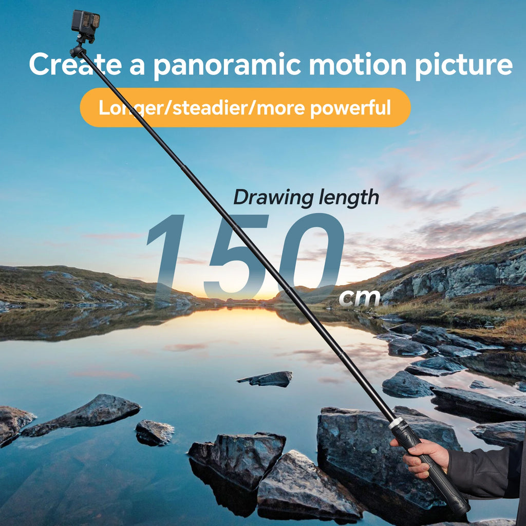 Foldable 360° Tripod Selfie Stick for GoPro Hero 13–5, Insta360, DJI Action