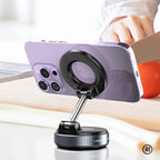 Universal Magnetic Car Mount with Rotating Suction Base