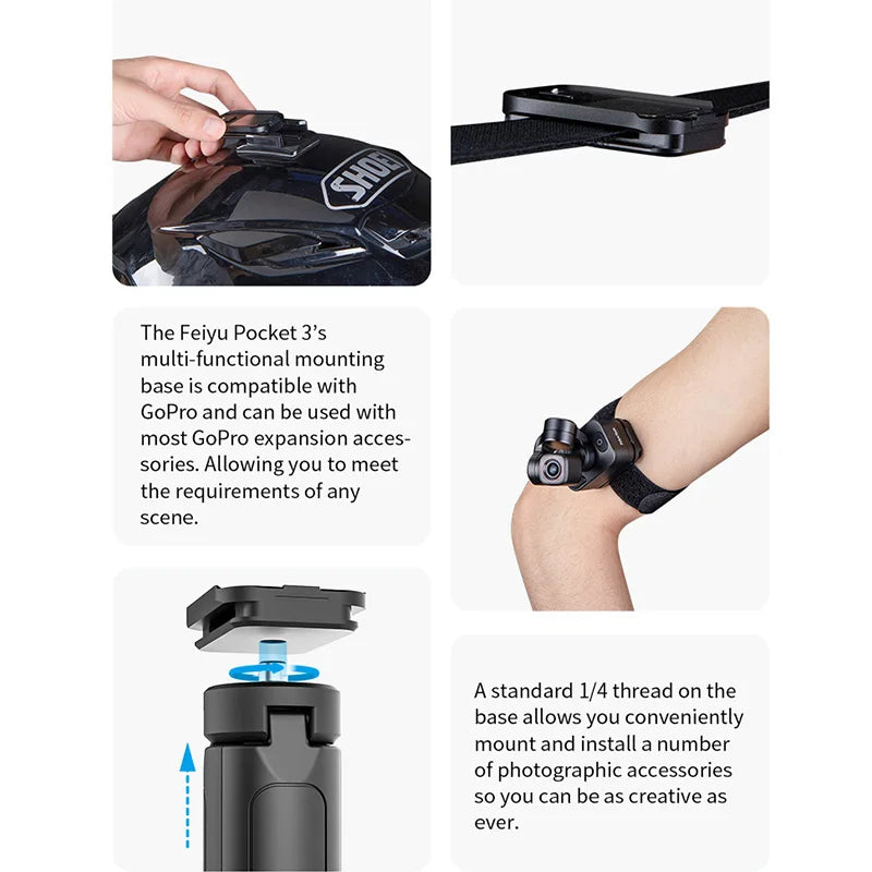 Feiyu Pocket 3 Kit – 4K Gimbal Camera with AI Tracking & Magnetic Mount