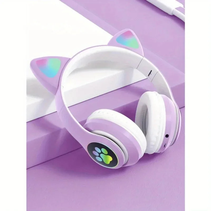 GlowSound™ Cat Ear RGB Headphones