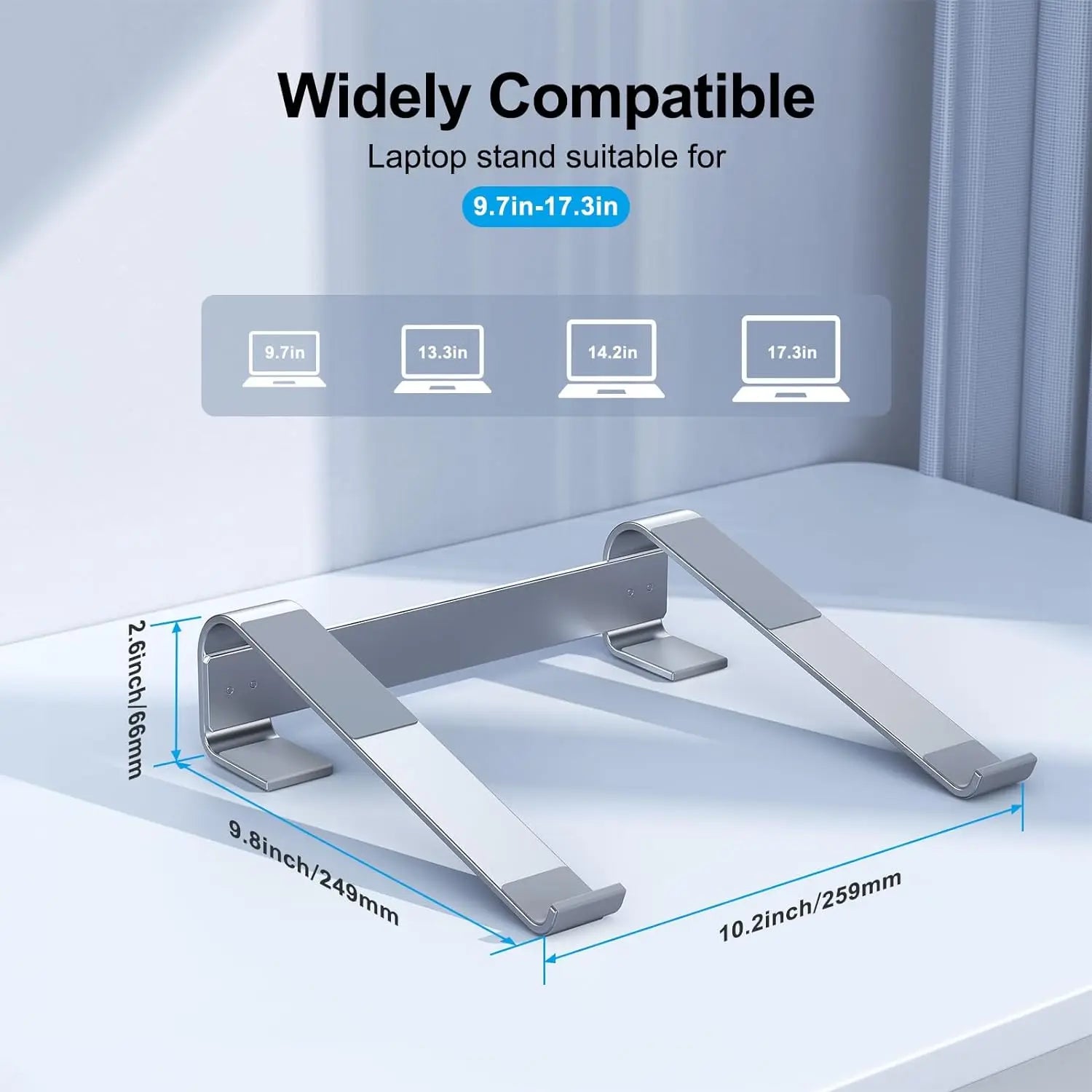 Aluminium Laptop Cooling Stand – Adjustable Desk Riser