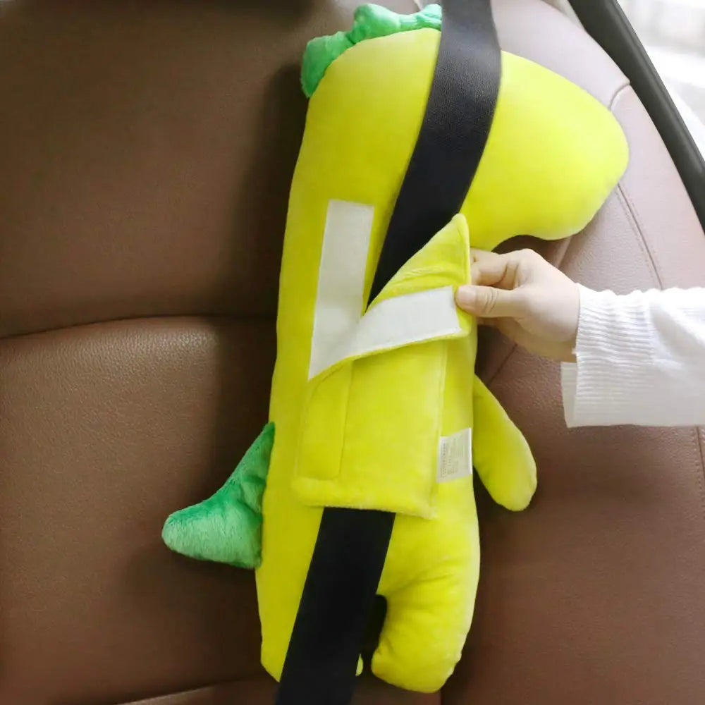 Dinosaur Seatbelt Pillow for Kids – Comfy Car & Stroller Cushion