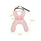 Car Cartoon Headrest Set – Breathable Child Pillow & Lumbar Support
