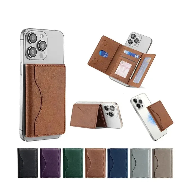 Magnetic iPhone Wallet Case – Leather Card Pouch with MagSafe