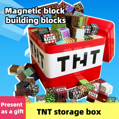 Children’s Magnetic Construction Blocks – Storage Box & Play Table Compatible