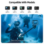 Waterproof Diving Selfie Stick 0.85M | TELESIN + Remote for GoPro 8–12