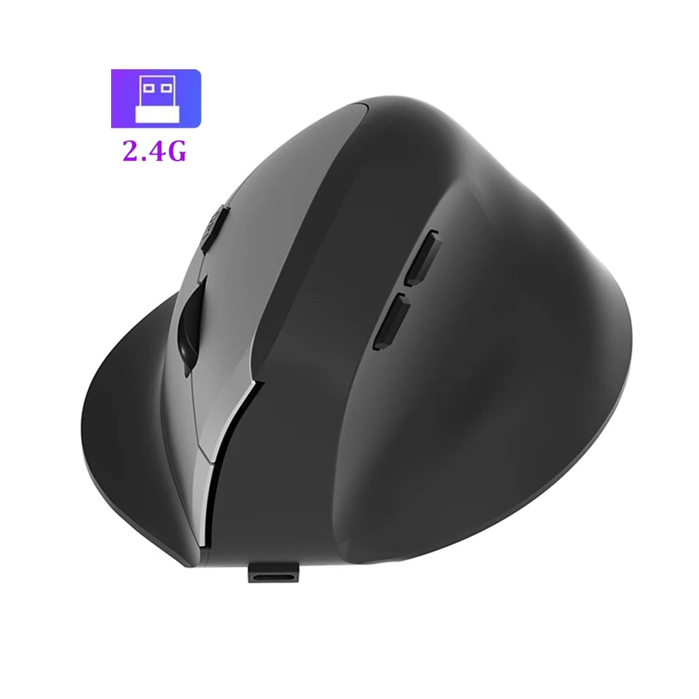 2.4G Ergonomic Bluetooth Mouse – Optical, Silent & Adjustable for Laptop/Desktop