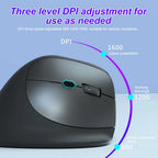 2.4G Ergonomic Bluetooth Mouse – Optical, Silent & Adjustable for Laptop/Desktop