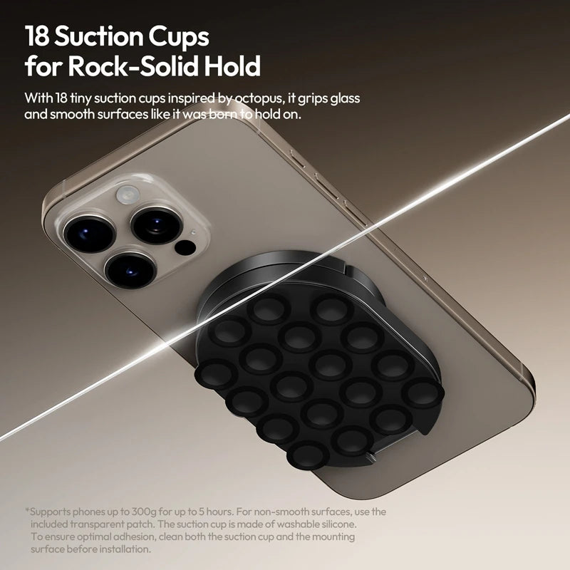 Magnetic Phone Mount with Suction Cup for Vlogging & Livestream