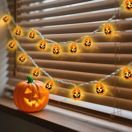 Halloween Pumpkin LED String Lights 3M 20 LEDs Battery Powered