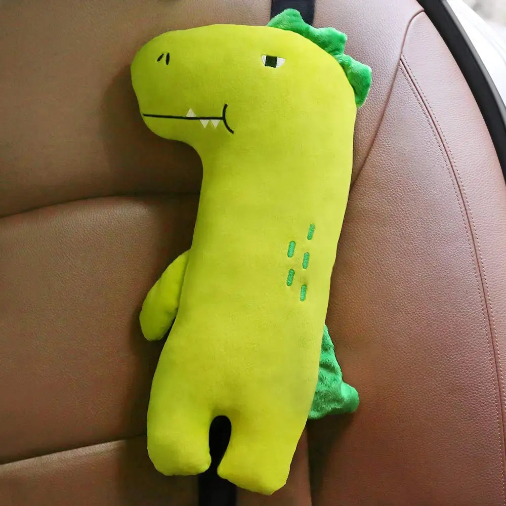 Dinosaur Seatbelt Pillow for Kids – Comfy Car & Stroller Cushion
