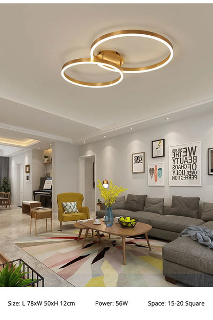 NordiGlo – Glossy Black Metal LED Chandelier for Home Interiors