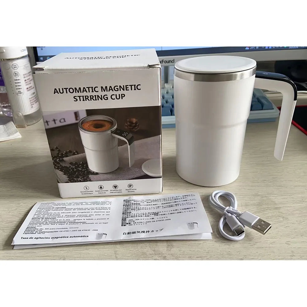 Electric Self-Stirring Cup – Touch-Activated 380ml Mixer Mug for Coffee, Tea & Gifts
