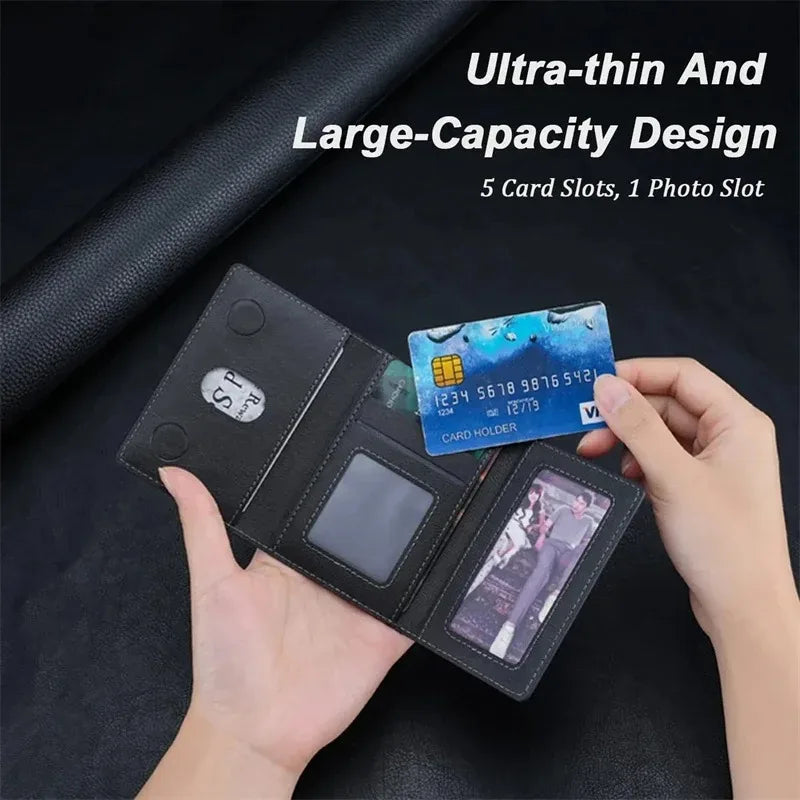Magnetic iPhone Wallet Case – Leather Card Pouch with MagSafe