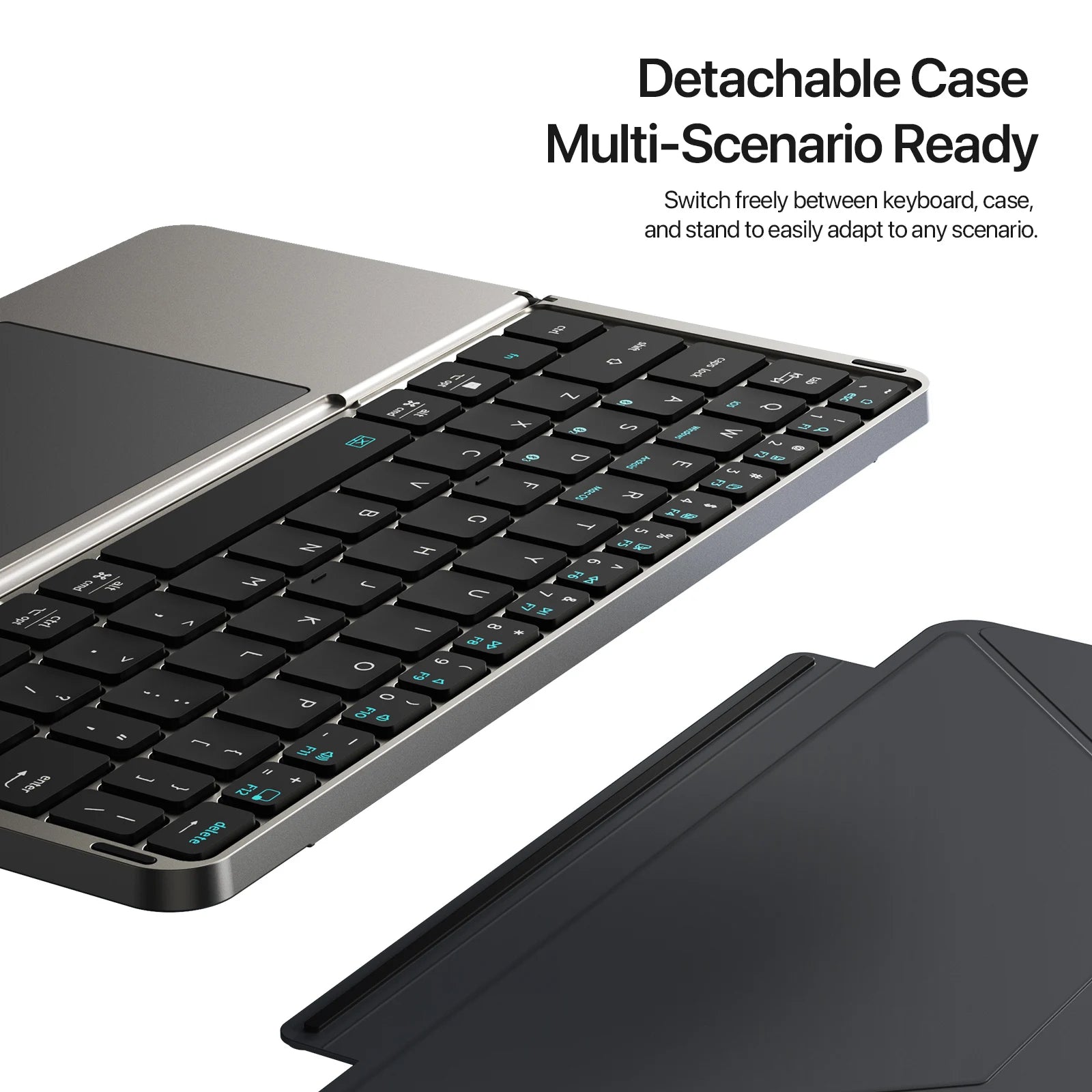 Portable Wireless Keyboard 5.0 – With Touchpad & Holder for Phones & Tablets