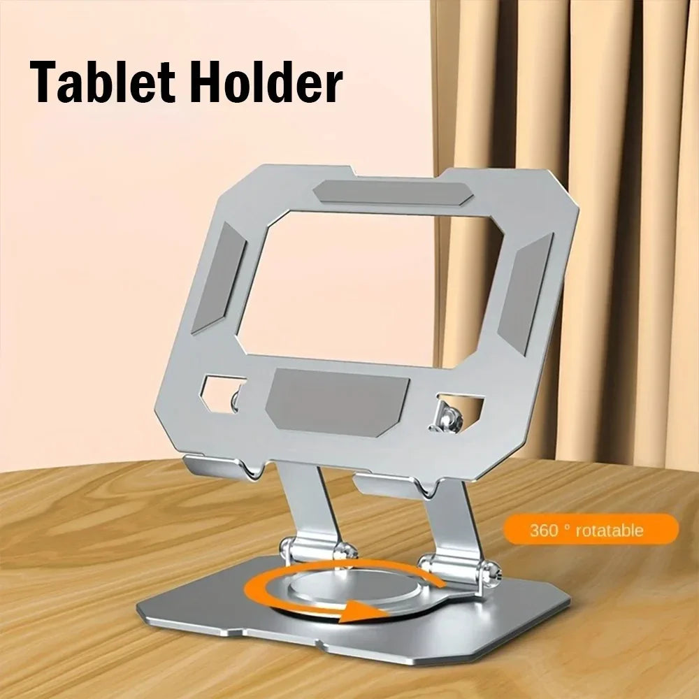360° Rotatable Tablet Stand – Adjustable & Foldable