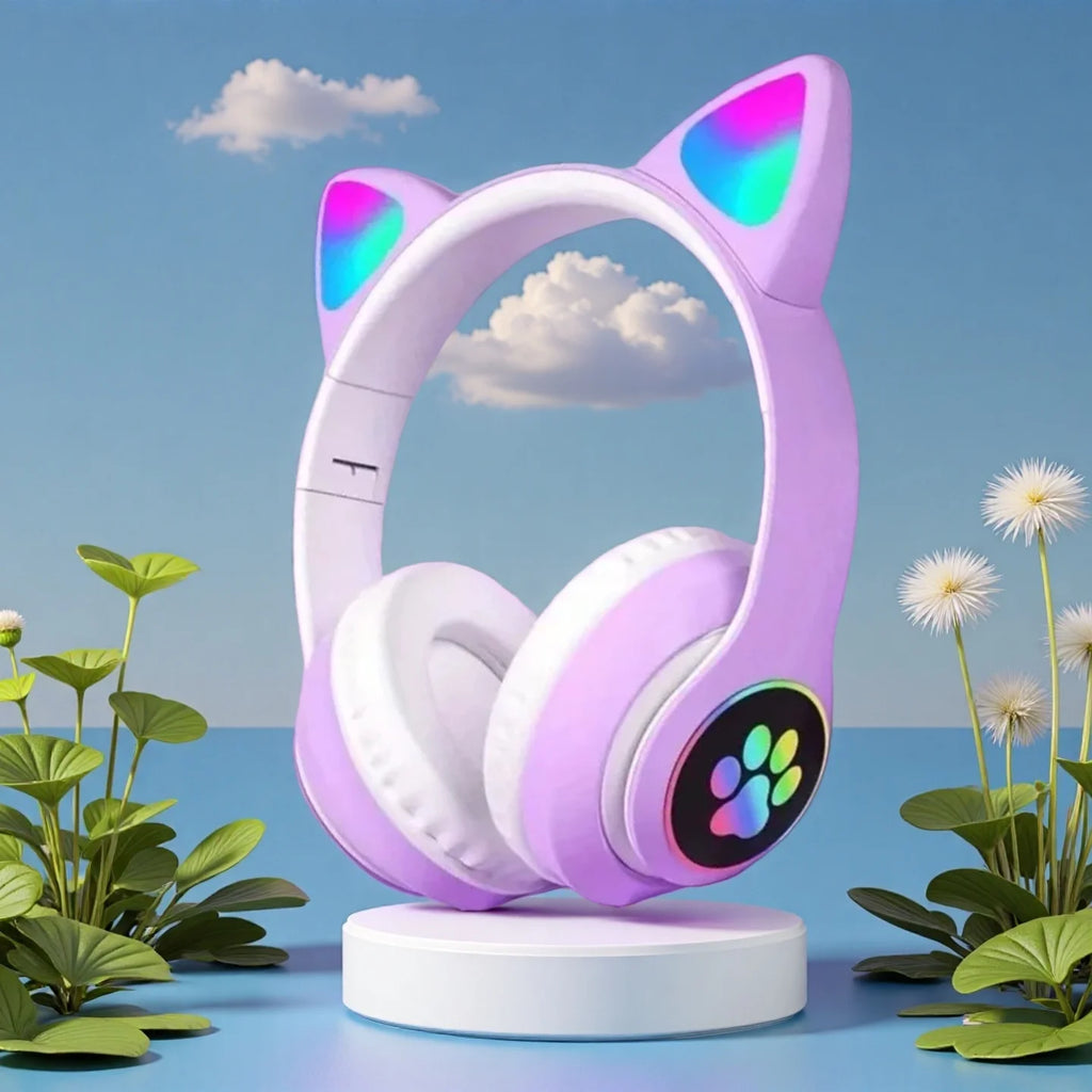 GlowSound™ Cat Ear RGB Headphones