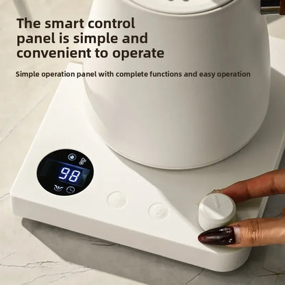 Smart Pour-Over Kettle – 1000ml Electric Gooseneck with LED Temp Display for Coffee & Tea