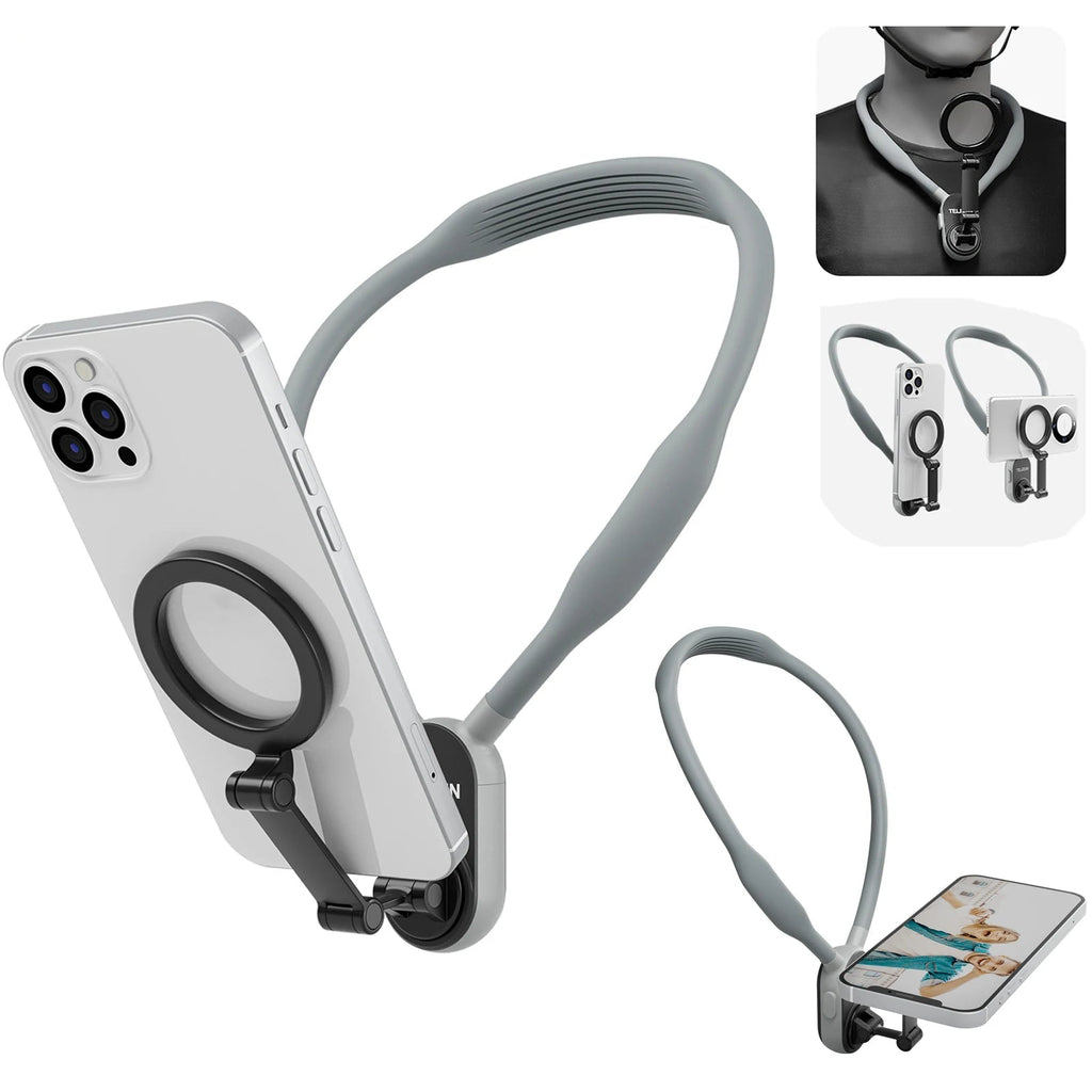 Magnetic Neck Phone Holder – Quick Release Mount for iPhone & Android