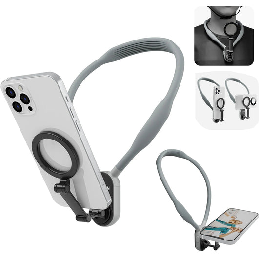 Magnetic Neck Phone Holder – Quick Release Mount for iPhone & Android