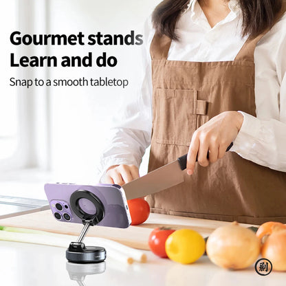 Universal Magnetic Car Mount with Rotating Suction Base