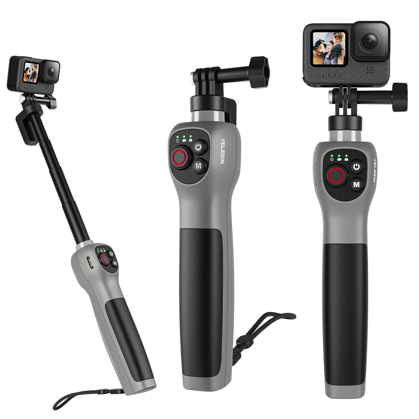 Waterproof Diving Selfie Stick 0.85M | TELESIN + Remote for GoPro 8–12
