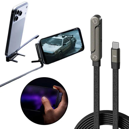 2-in-1 Fast Charging USB-C Cable & Foldable Phone Stand