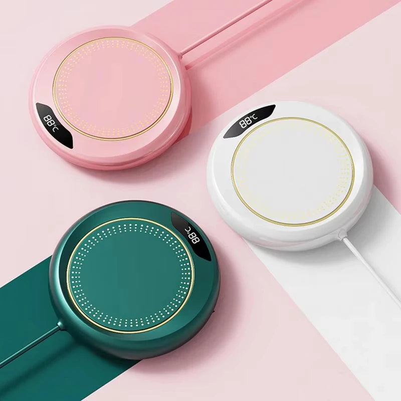 Thermostatic USB Cup Warmer – Adjustable 3-Speed Heating Coaster for Coffee, Milk, or Tea