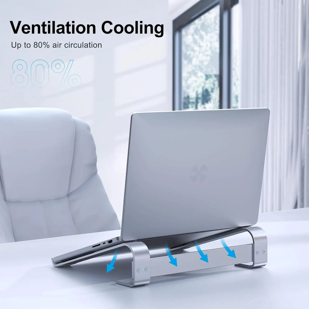 Aluminium Laptop Cooling Stand – Adjustable Desk Riser