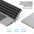 Portable Wireless Keyboard 5.0 – With Touchpad & Holder for Phones & Tablets