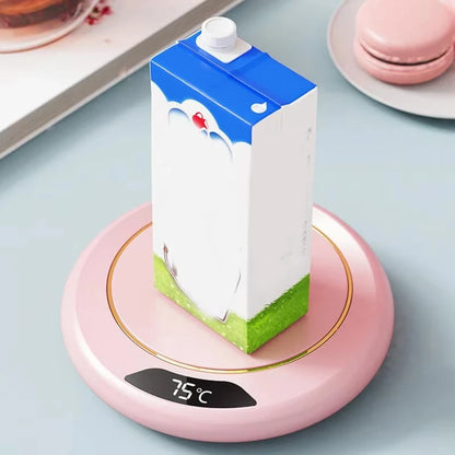 Thermostatic USB Cup Warmer – Adjustable 3-Speed Heating Coaster for Coffee, Milk, or Tea