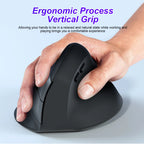 2.4G Ergonomic Bluetooth Mouse – Optical, Silent & Adjustable for Laptop/Desktop