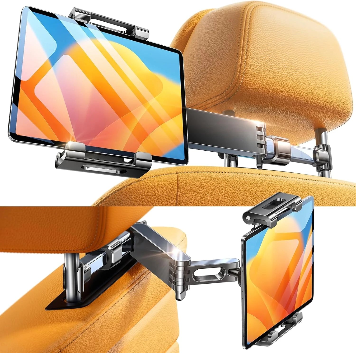 Universal Car Tablet Holder – Secure Headrest Mount for 4.7"–12.9" Devices