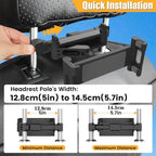 Universal Car Tablet Holder – Secure Headrest Mount for 4.7"–12.9" Devices