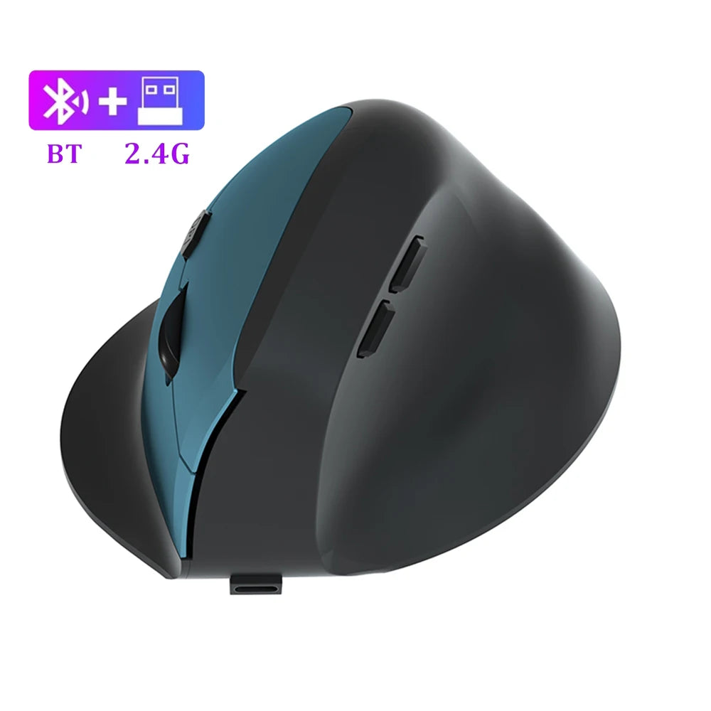 Mouse ergonomico Bluetooth 2.4G - Ottico, silenzioso e regolabile per laptop/desktop