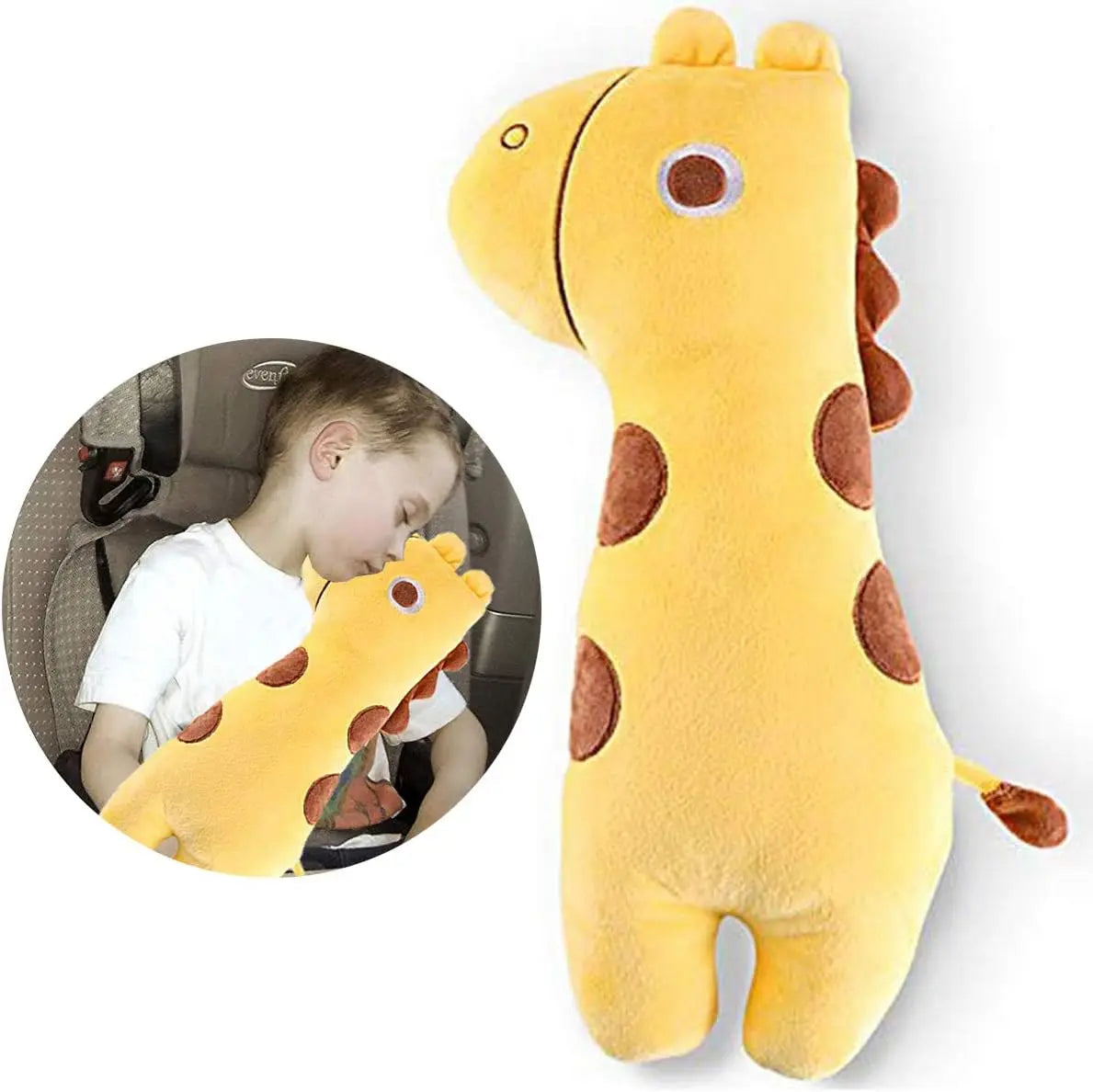 Dinosaur Seatbelt Pillow for Kids – Comfy Car & Stroller Cushion