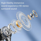 Auriculares inalámbricos de clip: sonido HD y reducción de ruido para deportes